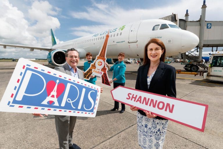 New Paris service with Aer Lingus announced for Shannon Airport. Twice weekly connection from Shannon to Charles de Gaulle airport 
