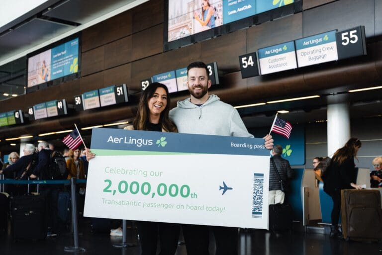 Aer Lingus welcomes Two Millionth Transatlantic Passenger for 2023