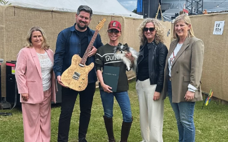 Honouring Shania Twain with a Bespoke Engraved Guitar Showcasing Her Irish Ancestry