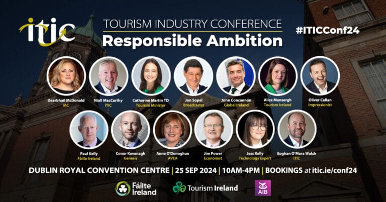 Stellar speaker line up for ITIC tourism conference Dublin Royal Convention Centre 25th September